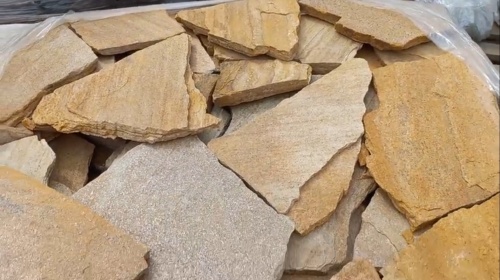 Плитняк златолит жёлтый для цоколя купить в Верхнеуральске