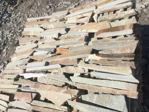 Горбушка златолит золотистый для облицовки купить в Верхнеуральске