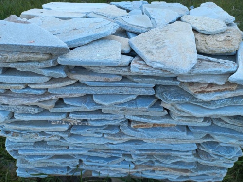 Плитняк златолит зелёный галтованный для цоколя купить в Верхнеуральске