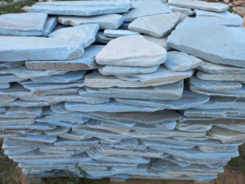 Плитняк златолит зелёный галтованный для цоколя купить в Верхнеуральске